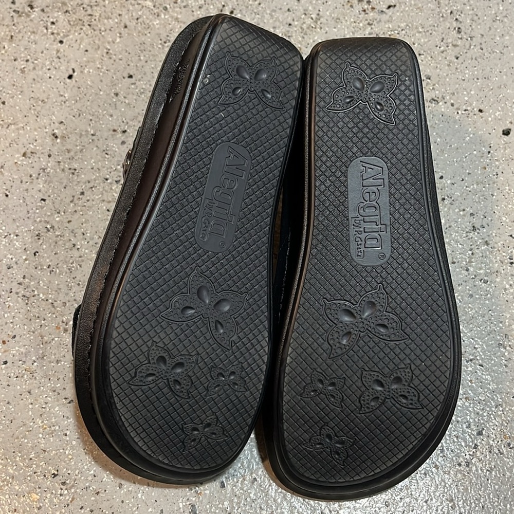 ALEGRIA KENDRA SLINGBACK SANDALS TILE ME MORE BLACK EU SIZE 36 US 6-6.5 LIKE NEW - Picture 12 of 15